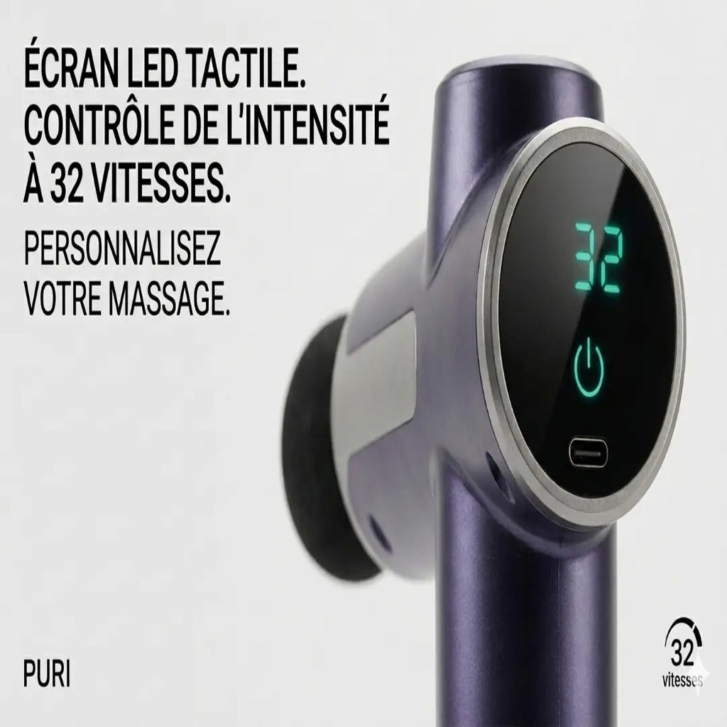 Pistolet de massage a percussion PuriSante