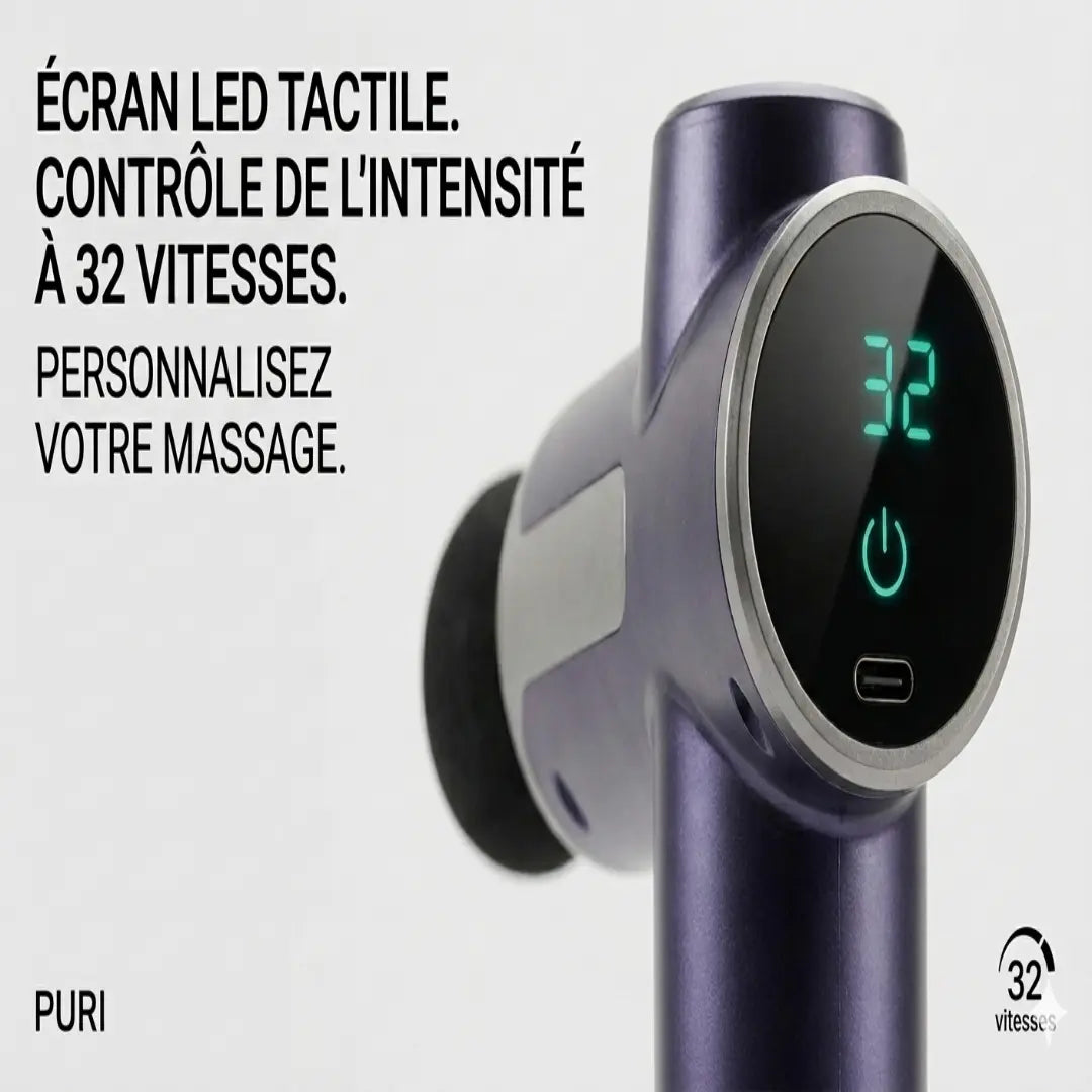 Pistolet de massage a percussion PuriSante