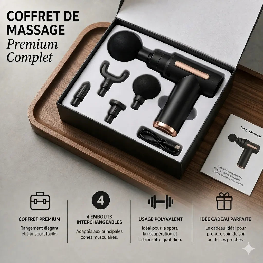 Mini pistolet de massage a percussion PuriSante