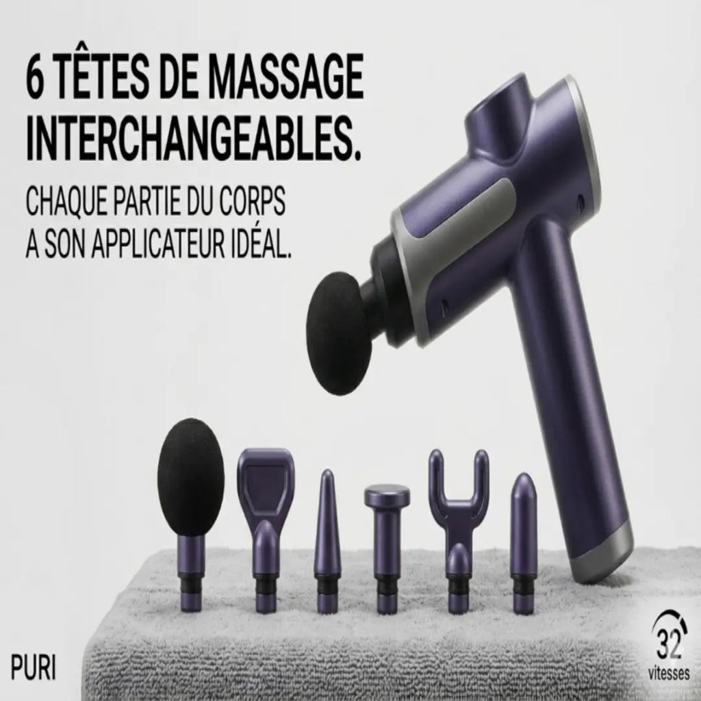 Pistolet de massage a percussion PuriSante