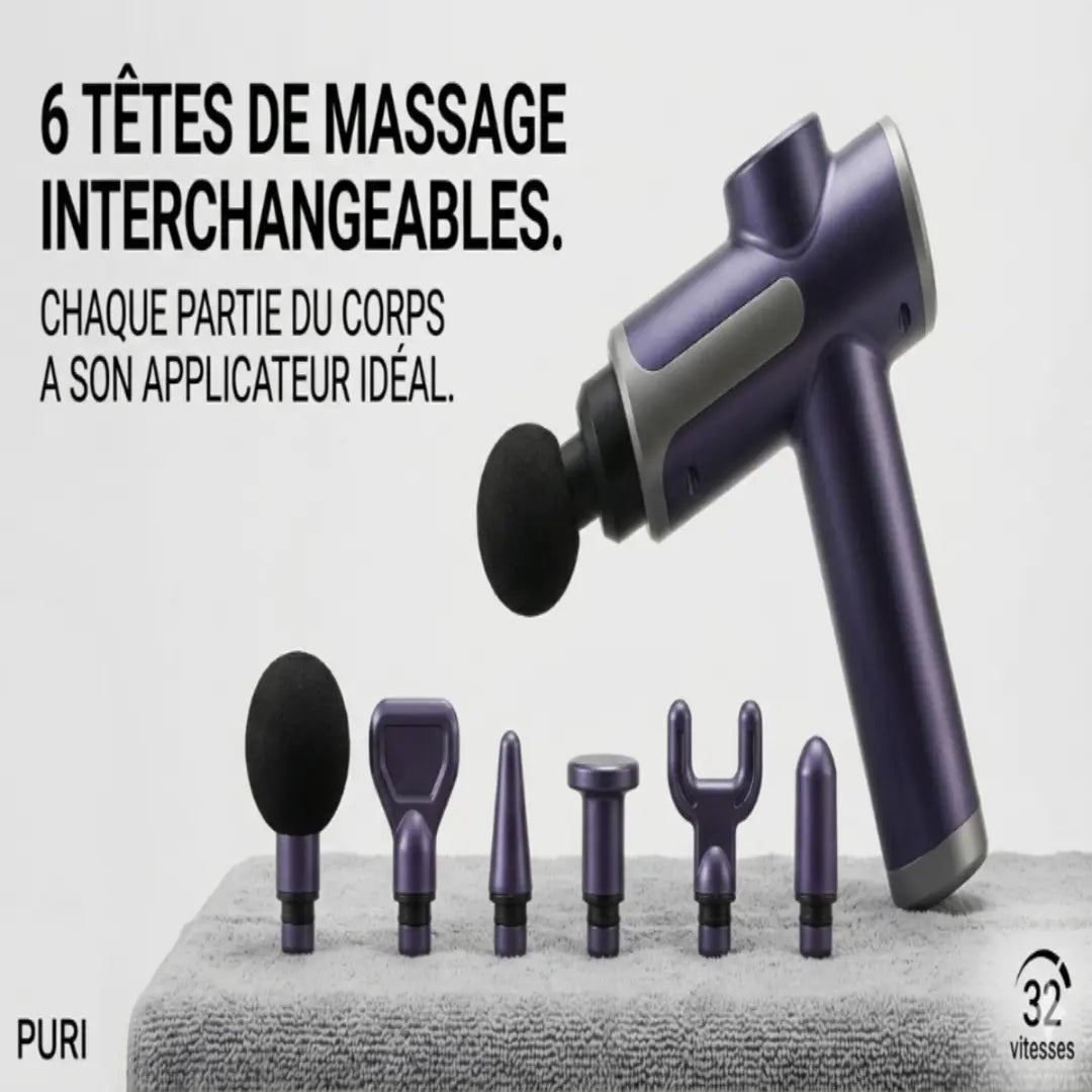 Pistolet de massage a percussion PuriSante